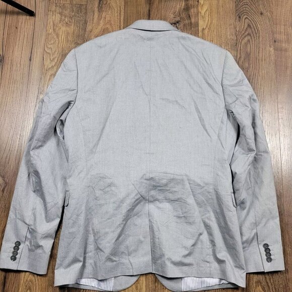 Express Blazer Mens 42R Gray Innovator Extra Slim Fit Suit Jacket Stains* - Picture 9 of 9